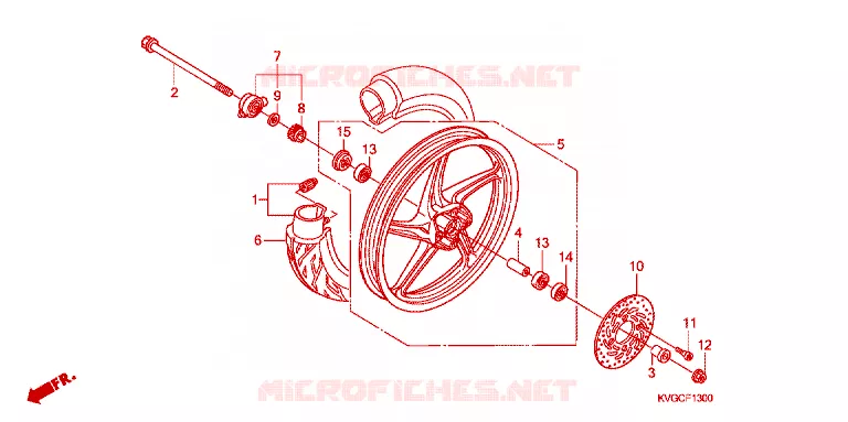 VOORWIEL Honda SCOOTER 110 WAVE 2008  ANC110ACC9