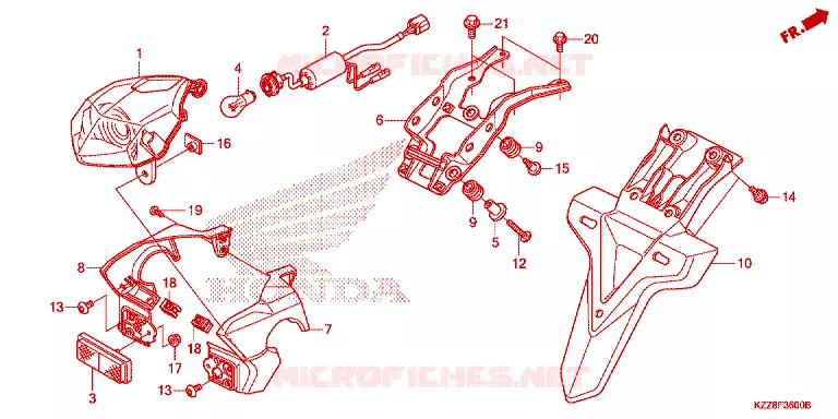 ACHTERLICHT Honda MOTO 250 CRF 2016  CRF250MF