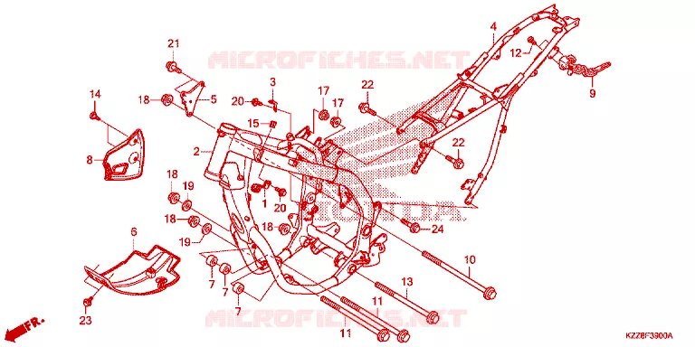 FRAME CHASSIS Honda MOTO 250 CRF 2015  CRF250MF