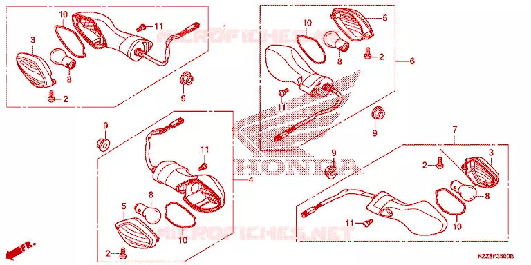 KNIPPERLICHT Honda MOTO 250 CRF 2015  CRF250MF