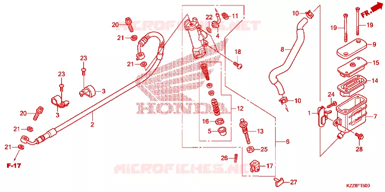 REMPOMP ACHTER Honda MOTO 250 CRF 2016  CRF250MF