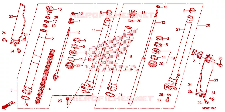 VOOR VORK Honda MOTO 250 CRF 2016  CRF250MF