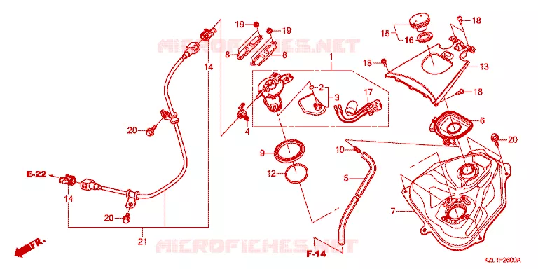 BENZINE TANK Honda SCOOTER 110 SPACY 2012  NSC110SFC