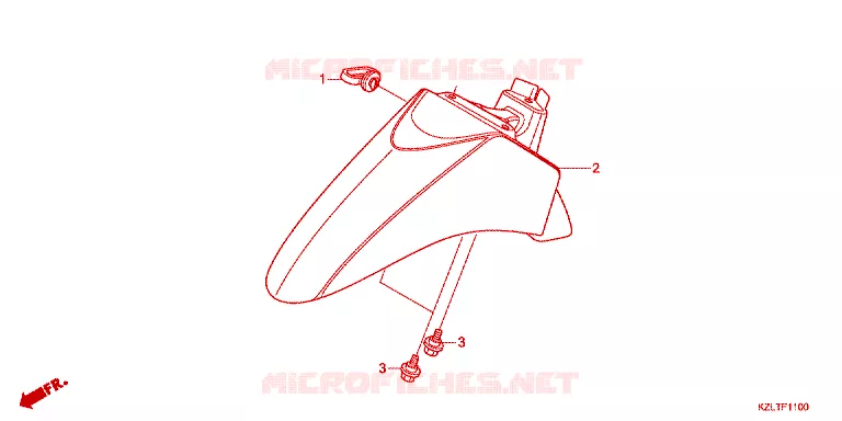 VOORSPATBORD Honda SCOOTER 110 SPACY 2012  NSC110SFC