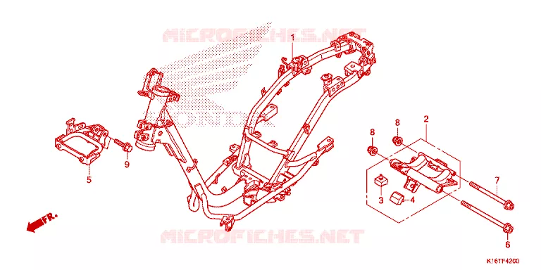 FRAME CHASSIS Honda SCOOTER 110 SCOOPY 2012  ACF110SFC
