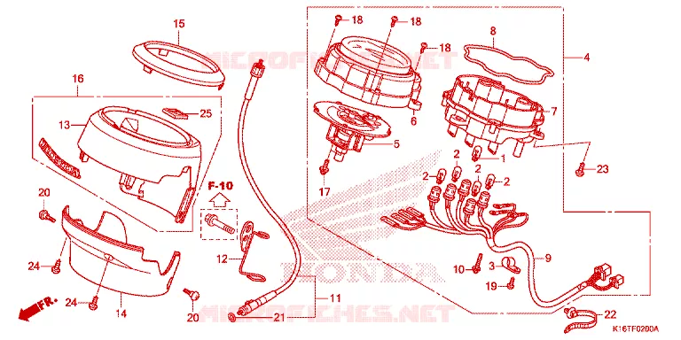 TELLERSET COMPLEET Honda SCOOTER 110 SCOOPY 2012  ACF110SFC