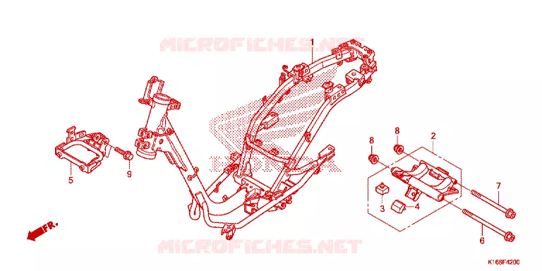 FRAME CHASSIS Honda SCOOTER 110 SCOOPY 2014  ACF110SFE_2TH