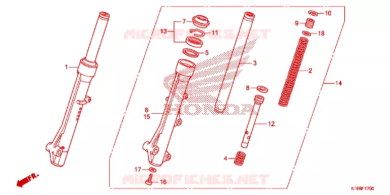 VOOR VORK Honda SCOOTER 110 SCOOPY 2014  ACF110SFE_2TH