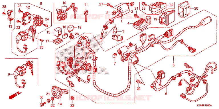 BEDRADINGSBUNDEL Honda SCOOTER 110 SCOOPY 2014  ACF110SFE_3TH