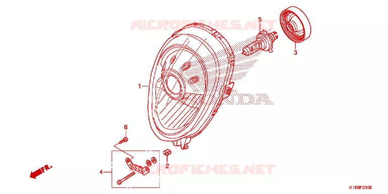 KOPLAMP Honda SCOOTER 110 SCOOPY 2014  ACF110SFE_3TH
