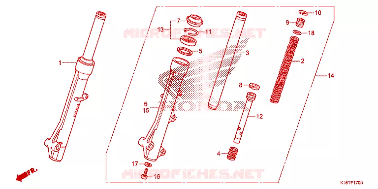 VOOR VORK Honda SCOOTER 110 SCOOPY 2014  ACF110SFE_2TH