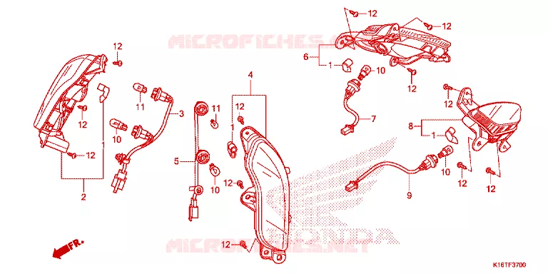 KNIPPERLICHT Honda SCOOTER 110 SCOOPY 2014  ACF110SFE_4TH