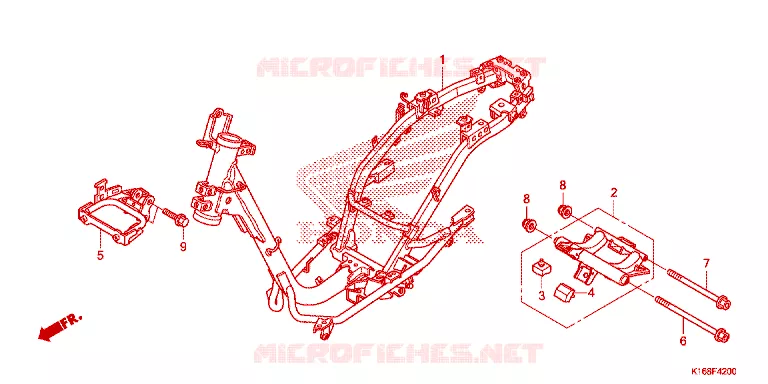 FRAME CHASSIS Honda SCOOTER 110 SCOOPY 2014  ACF110SFE_TH