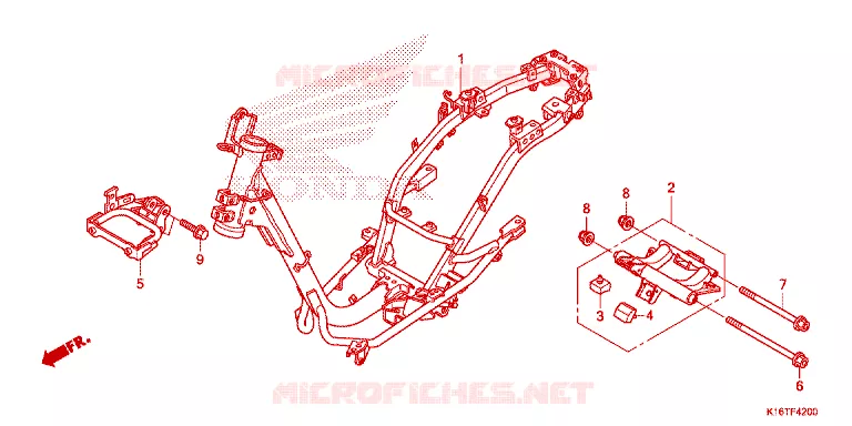 FRAME CHASSIS Honda SCOOTER 110 SCOOPY 2014  ACF110SFE_TH