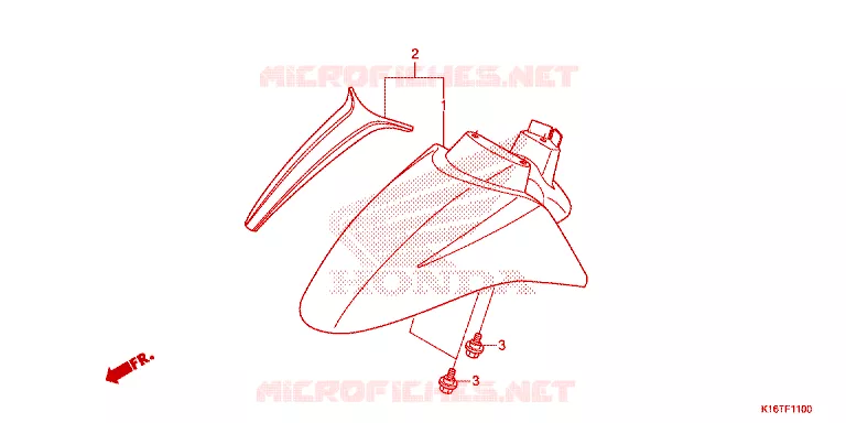 VOORSPATBORD Honda SCOOTER 110 SCOOPY 2014  ACF110SFE_TH
