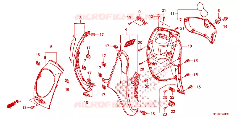 VOORKAP Honda SCOOTER 110 SCOOPY 2015  ACF110SFF