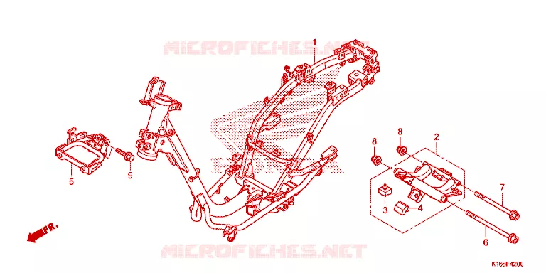 FRAME CHASSIS Honda SCOOTER 110 SCOOPY 2015  ACF110SFF