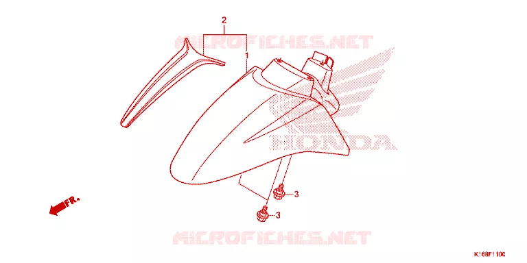 VOORSPATBORD Honda SCOOTER 110 SCOOPY 2015  ACF110SFF
