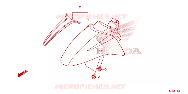 VOORSPATBORD Honda SCOOTER 110 SCOOPY 2015  ACF110SFF