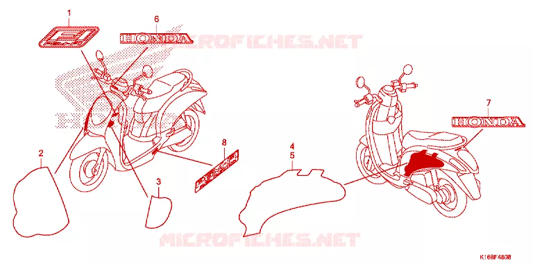 EMBLEEM/STREEP Honda SCOOTER 110 SCOOPY 2015  ACF110SFF