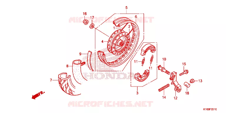 ACHTER WIEL Honda SCOOTER 110 SCOOPY 2015  ACF110SFF
