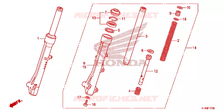 VOOR VORK Honda SCOOTER 110 SCOOPY 2015  ACF110SFF