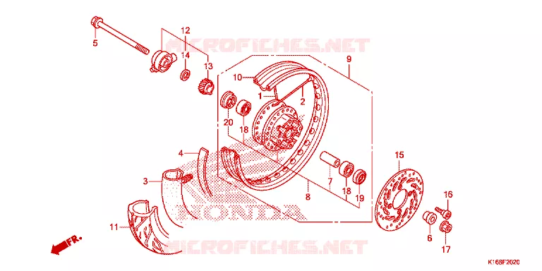 VOORWIEL Honda SCOOTER 110 SCOOPY 2015  ACF110SFF