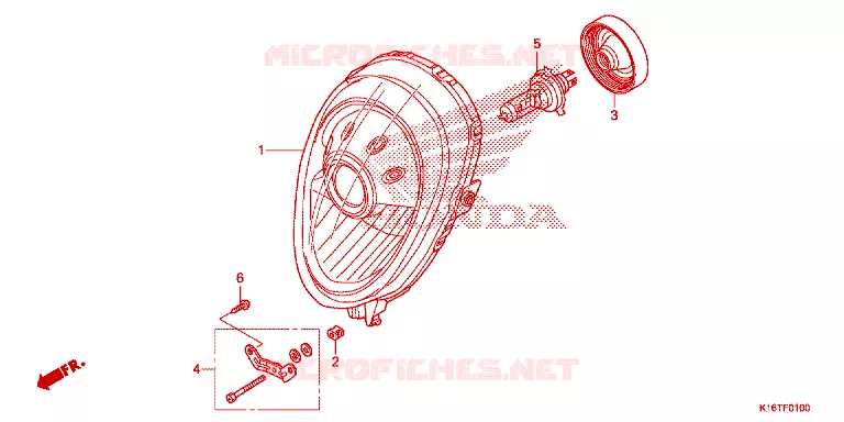 KOPLAMP Honda SCOOTER 110 SCOOPY 2015  ACF110SFF_3TH