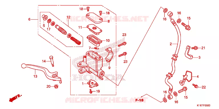 REMPOMP VOOR Honda SCOOTER 110 SCOOPY 2016  ACF110SFG_4TH