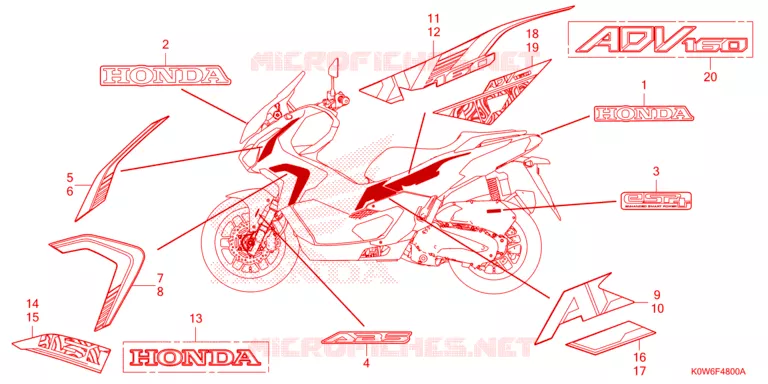 EMBLEEM/STREEP Honda SCOOTER 160 ADV 2024  ADV160AS_MA