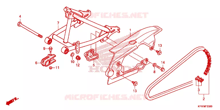 ACHTERBRUG Honda MOTO 110 CRF 2025  CRF110FS