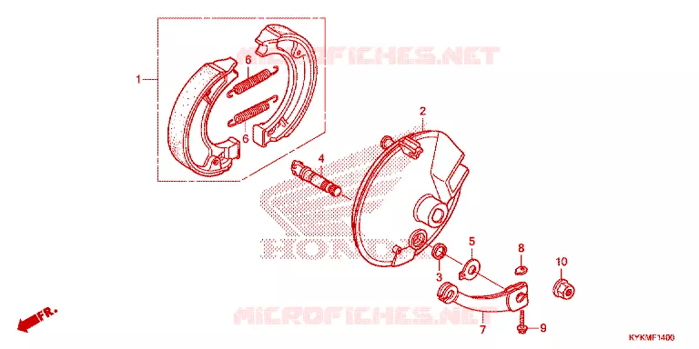 VOORPANEELSCHOENEN Honda MOTO 110 CRF 2025  CRF110FS