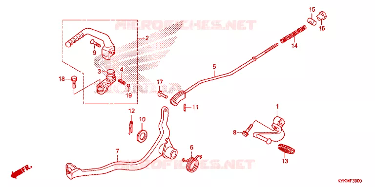 PEDAAL/KICKSTARTER ARM Honda MOTO 110 CRF 2025  CRF110FS