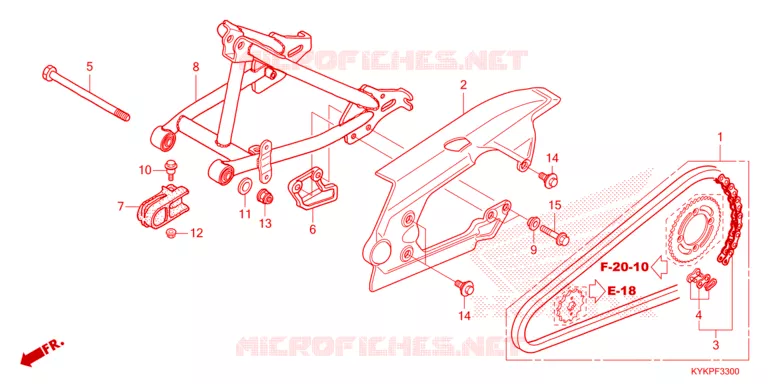 ACHTERBRUG Honda MOTO 110 CRF 2025  CRF110FS