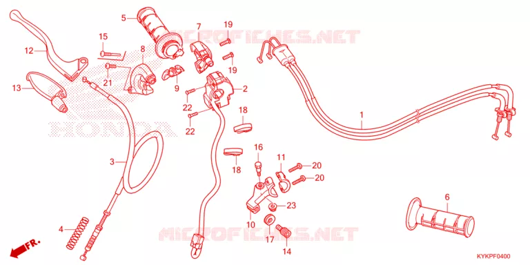 HENDEL HEFBOOM/KABEL/ SCHAKELAAR Honda MOTO 110 CRF 2025  CRF110FS