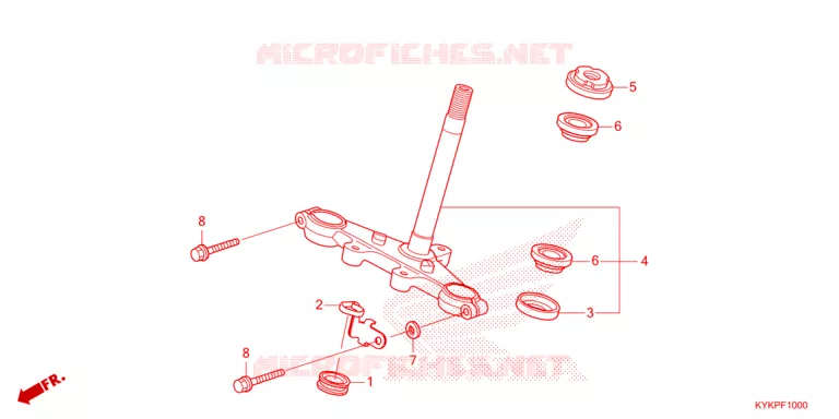 STURING STANG/BOVENSTE BRUG Honda MOTO 110 CRF 2025  CRF110FS
