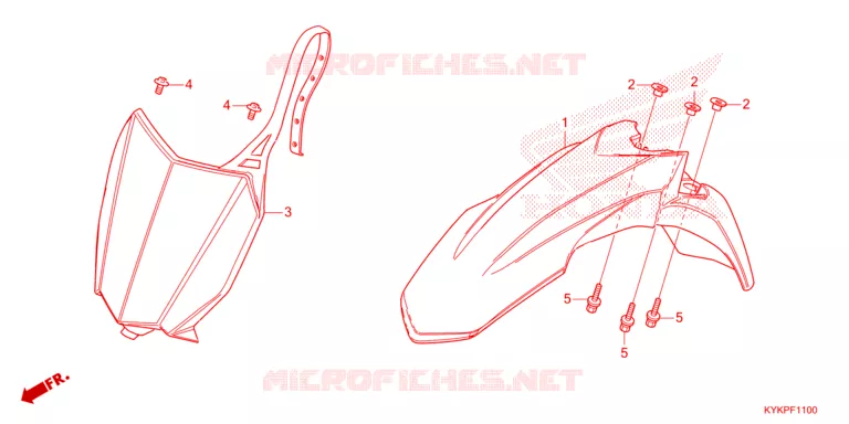 VOORSPATBORD Honda MOTO 110 CRF 2025  CRF110FS