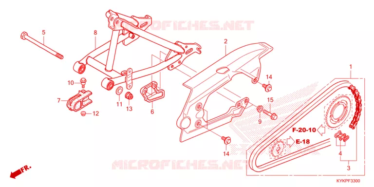 ACHTERBRUG Honda MOTO 110 CRF 2025  CRF110FS