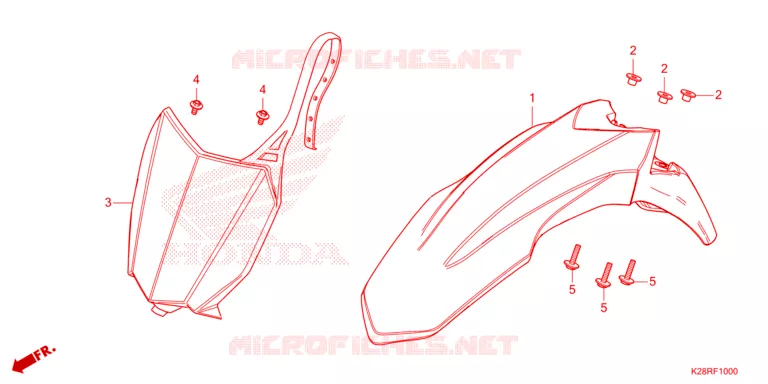 VOORSPATBORD Honda MOTO 125 CRF 2025  CRF125FBS