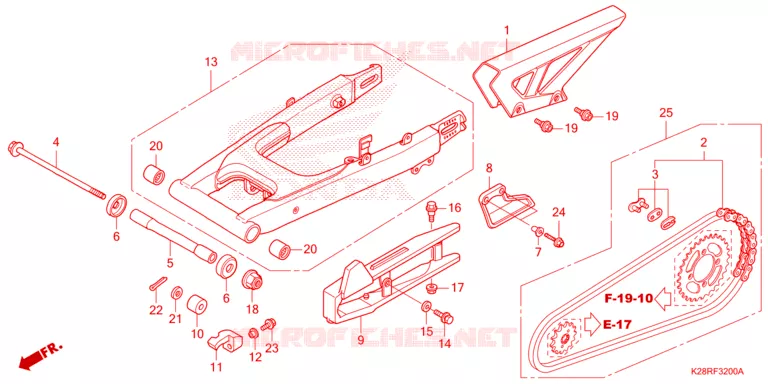 ACHTERBRUG Honda MOTO 125 CRF 2025  CRF125FS