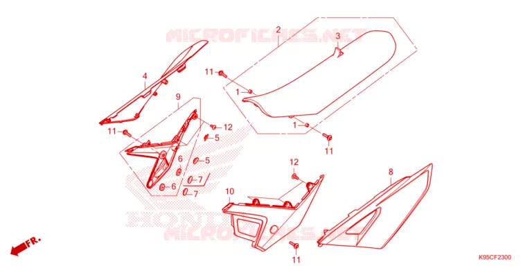 ZITTING - KAP  Honda MOTO 250 CRF 2025  CRF250RWES