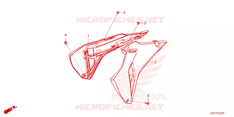 DEKSEL RADIATEUR Honda MOTO 250 CRF 2025  CRF250RWES