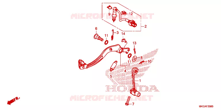 PEDAAL Honda MOTO 450 CRF 2025  CRF450RLS