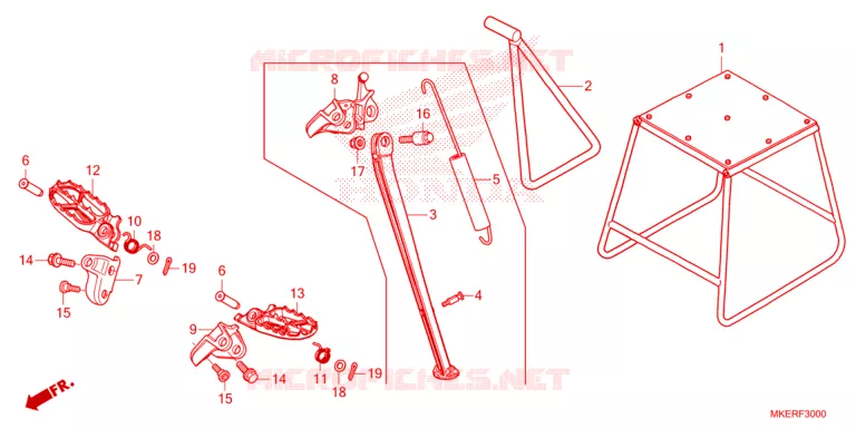 VOETSTEUN - STAND Honda MOTO 450 CRF 2025  CRF450RS