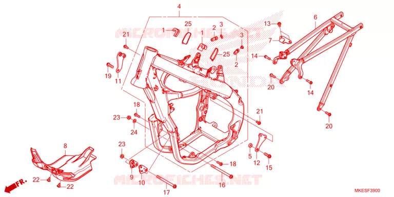 FRAME CHASSIS Honda MOTO 450 CRF 2025  CRF450RS