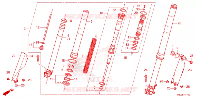 VOOR VORK Honda MOTO 450 CRF 2025  CRF450RS