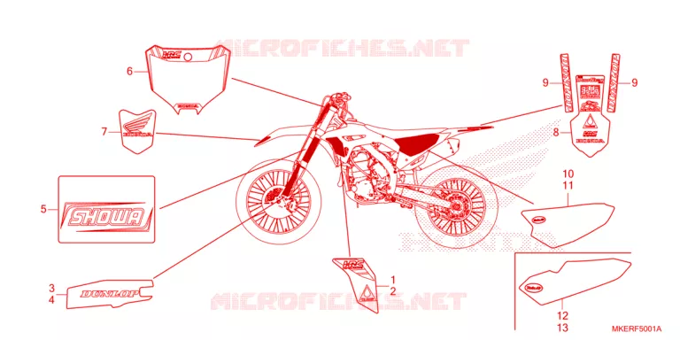 EMBLEEM/STREEP Honda MOTO 450 CRF 2025  CRF450RWES