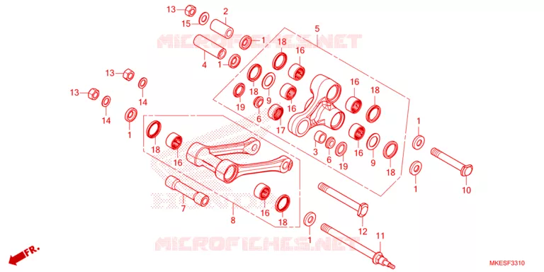 --- CUSHION ARM Honda MOTO 450 CRF 2025  CRF450RWES