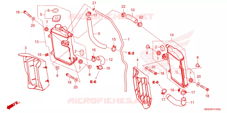 RADIATOR Honda MOTO 450 CRF 2025  CRF450RXS