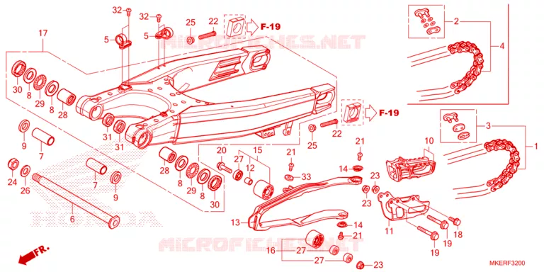 ACHTERBRUG Honda MOTO 450 CRF 2025  CRF450RXS